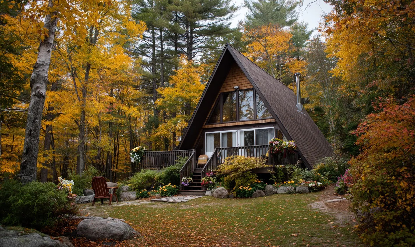ニューイングランドの12葉の葉のairbnbsは居心地の良いオフグリッドの雰囲気のために