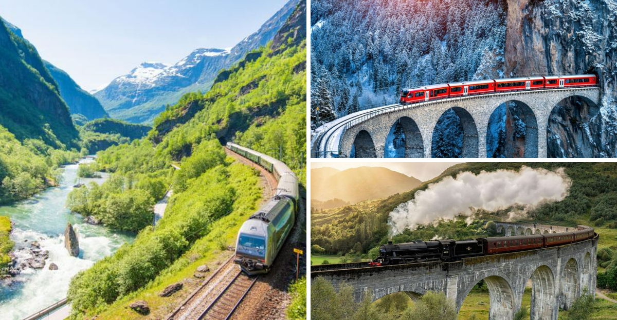ヨーロッパ中の風光明媚な列車ルート：フィヨルドから高山のピークまで