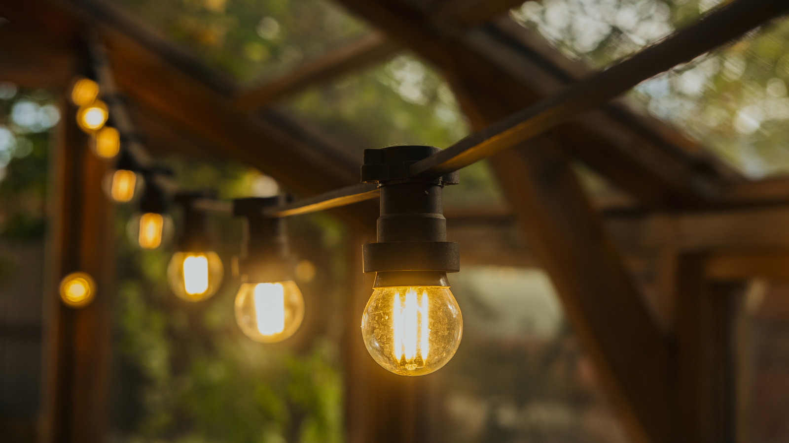 裏庭に文字列ライトを掛ける最良の方法