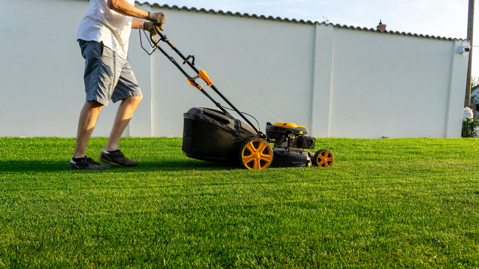 歩行型芝刈り機の後輪が大きい理由
