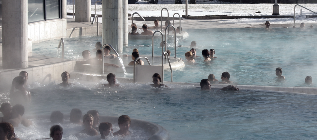 Outdoor Pools at Caracalla Therme in Baden-Baden, Germany