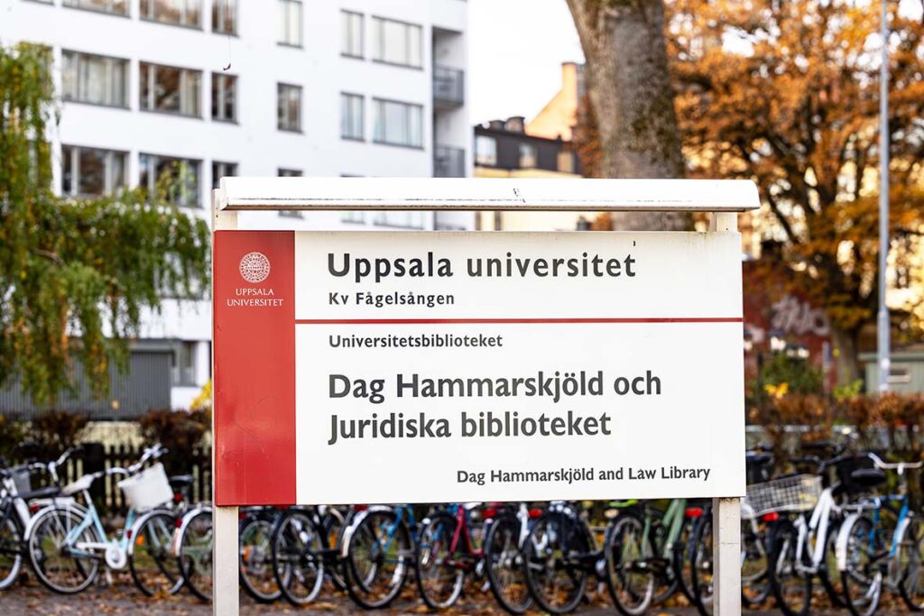 Sign at the Entrance to Uppsala University