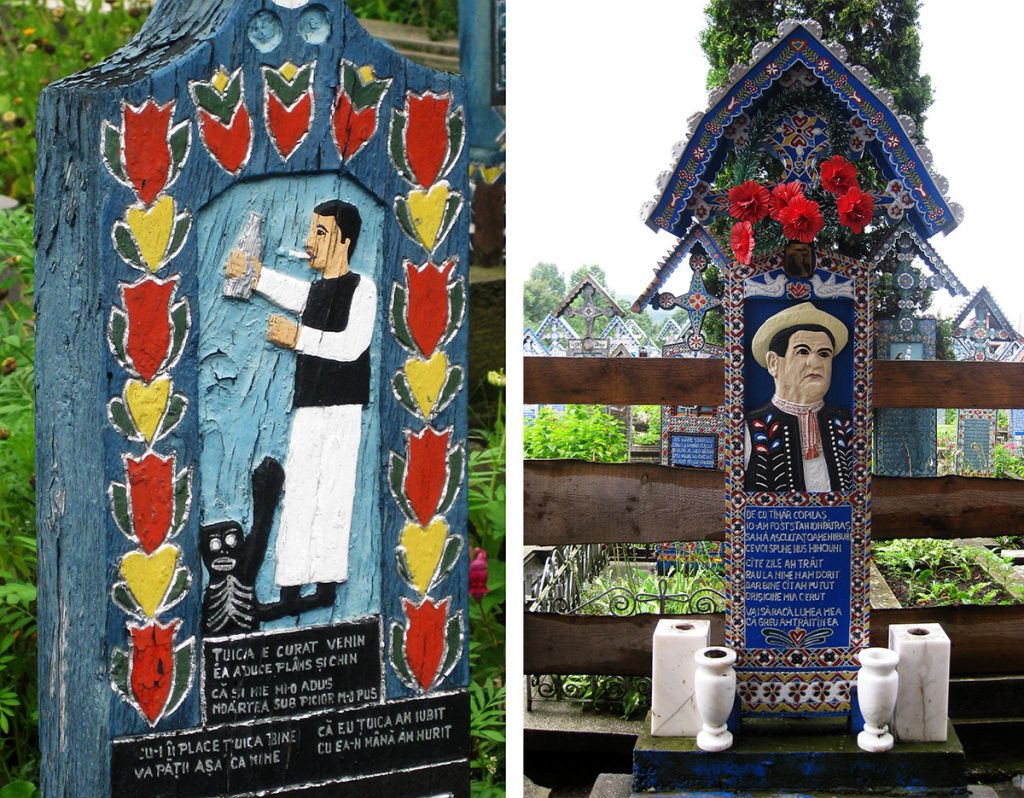 Crosses at the Merry Cemetery in Sapanta