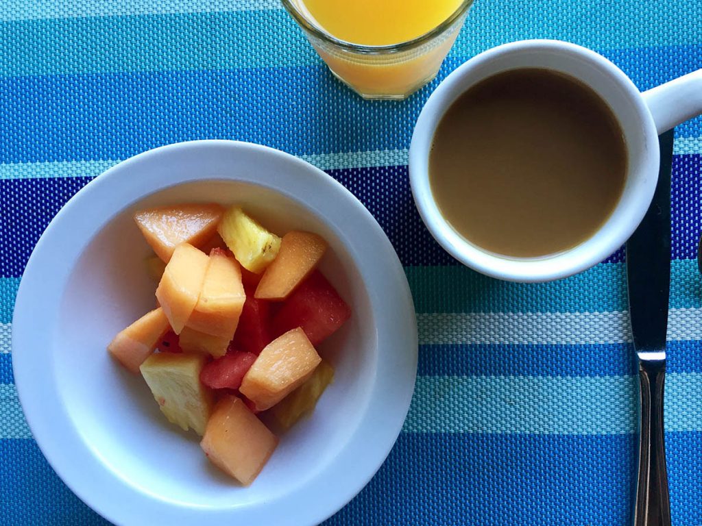 Fruit Salad Breakfast at Cocolobo Roatan