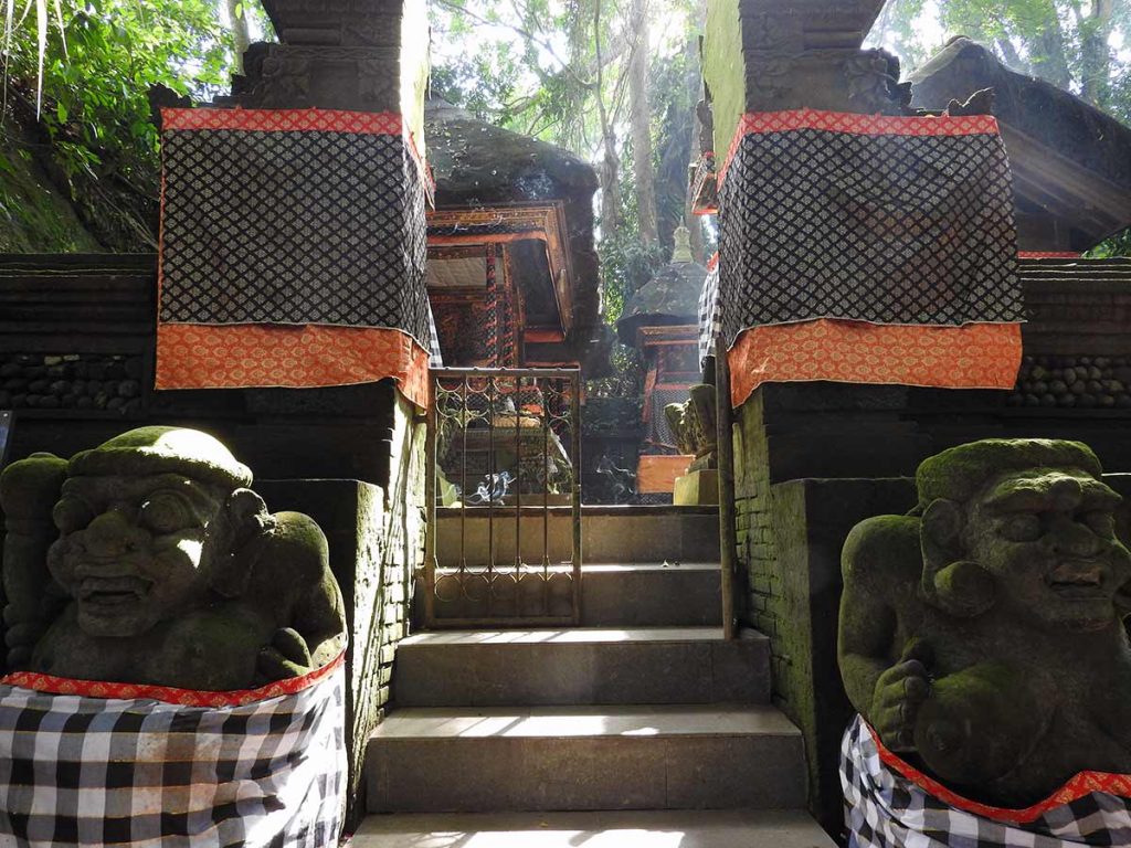 A Temple in the Sacred Monkey Forest in Ubud, Bali