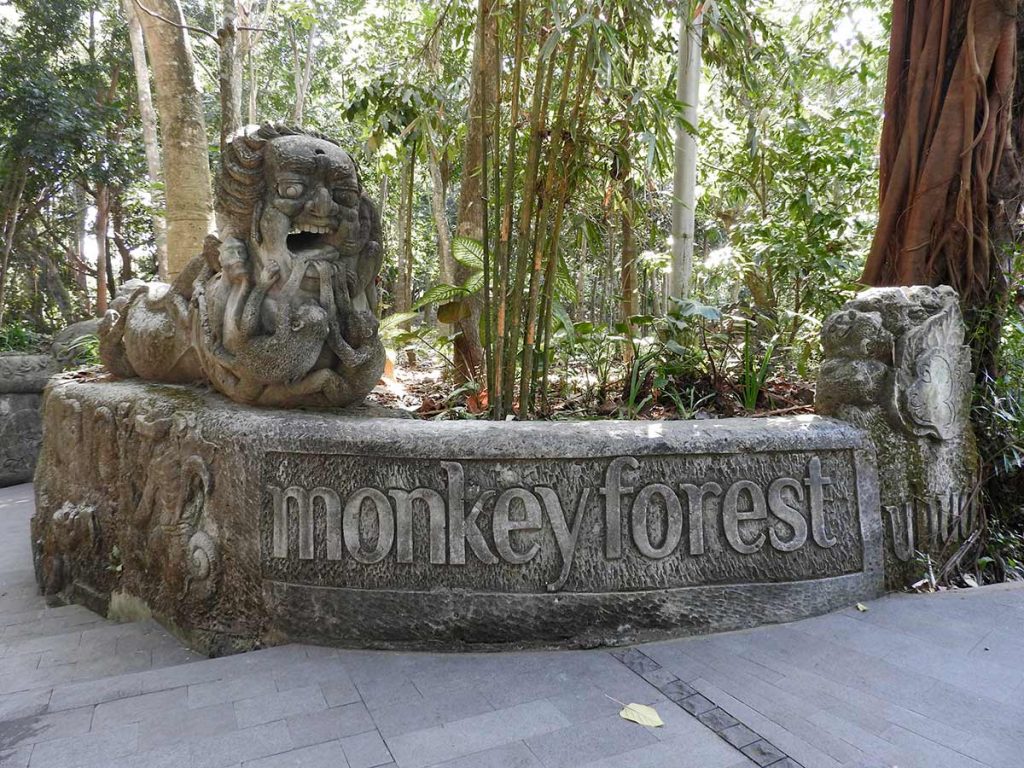 Entering the Ubud Monkey Forest in Bali