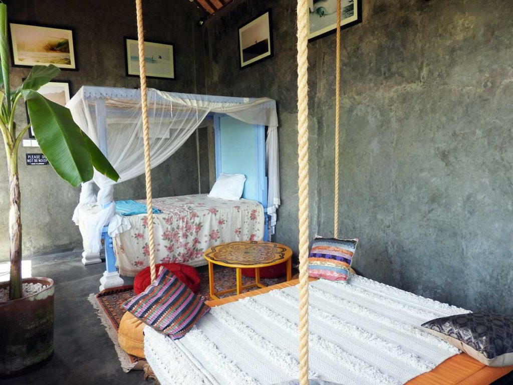 Coworking and Lounge Area at Sunflower Stay and Surf in Canggu, Bali