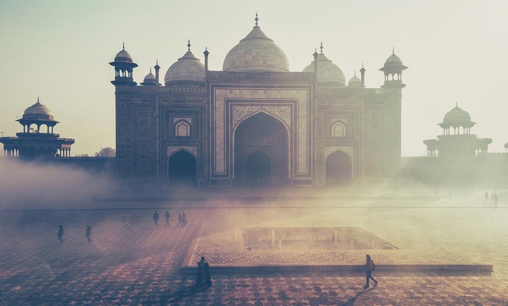 Outer Buildings at the Taj Mahal at Sunrise
