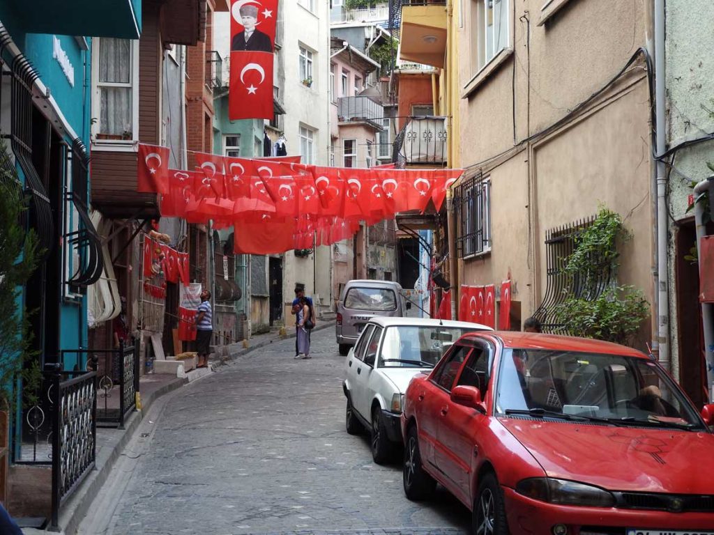 Streets of Fener Balat in Istanbul, Turkey