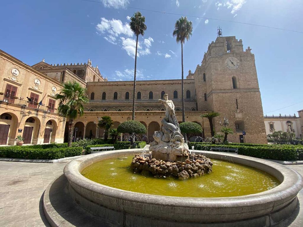 Beautiful Piazzas in Monreale Palermo Sicily
