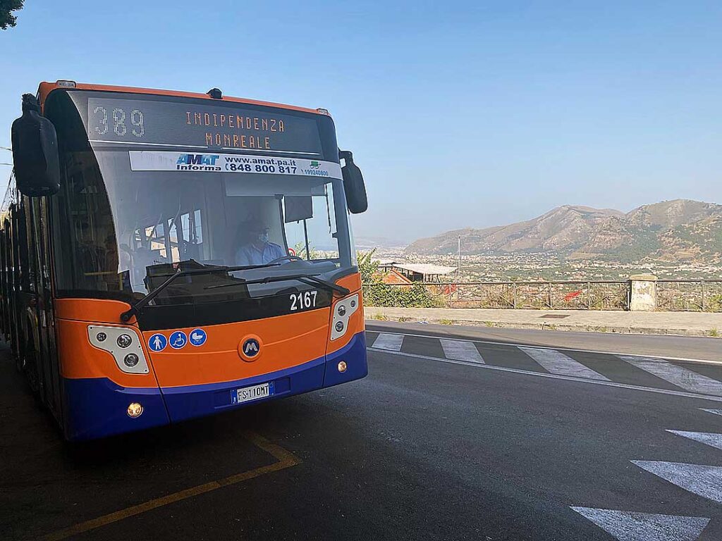 Palermo to Monreale on Bus 389