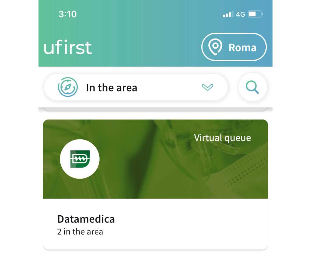 uFirst App for PCR Test in Rome