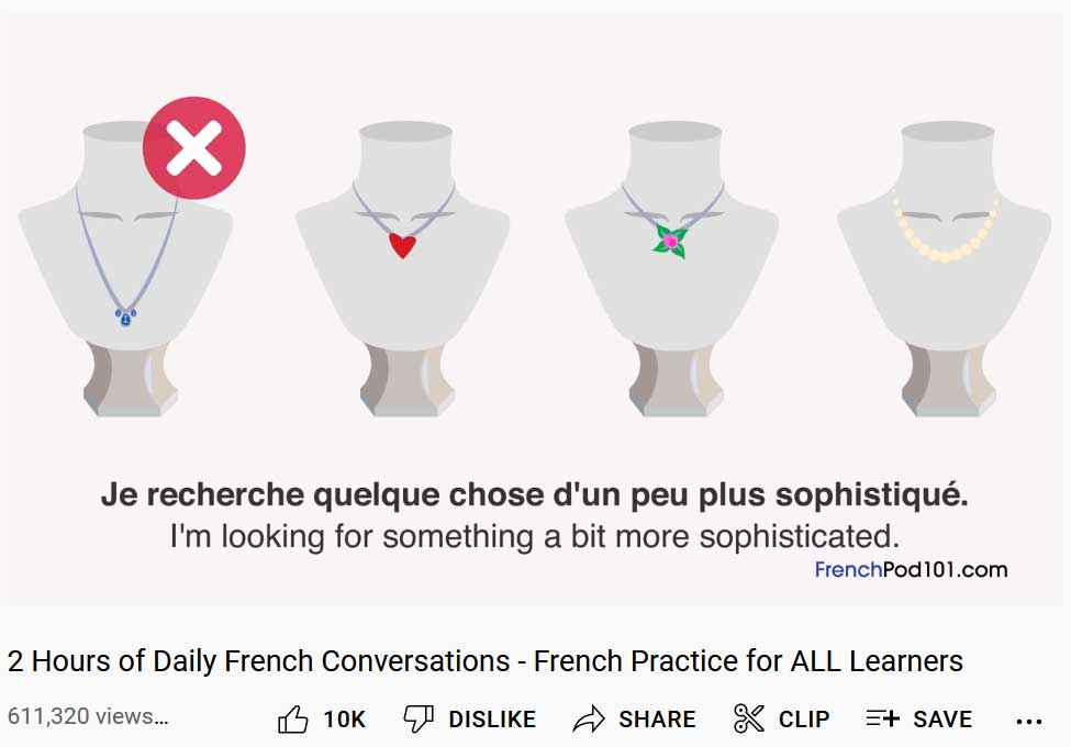 French Lessons on YouTube for Travelers
