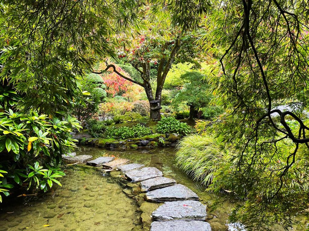 The Japanese Gardens in the Butchart Gardens in September