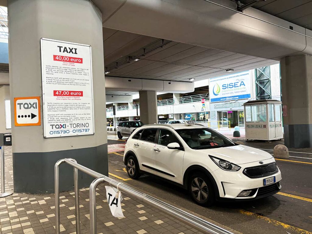 Taxi from the Turin Airport to the City Centre
