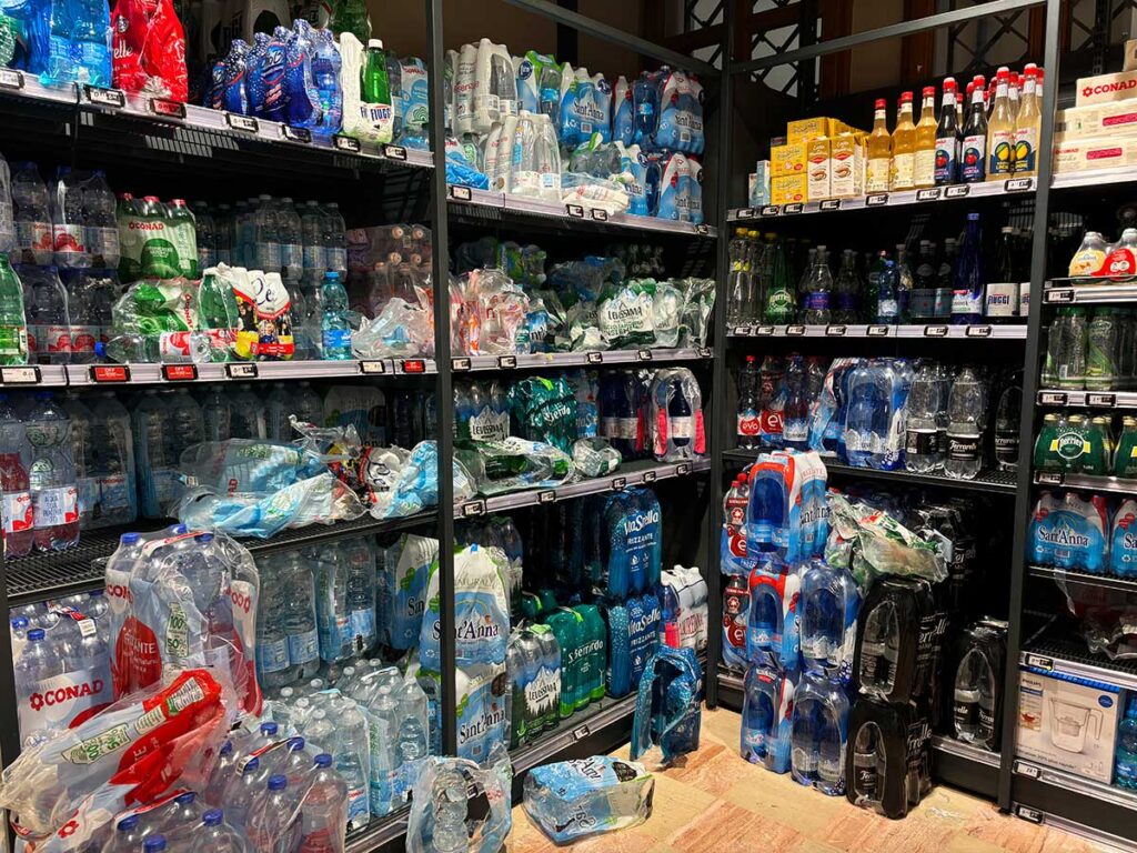 Bottled Water in an Italian Supermarket