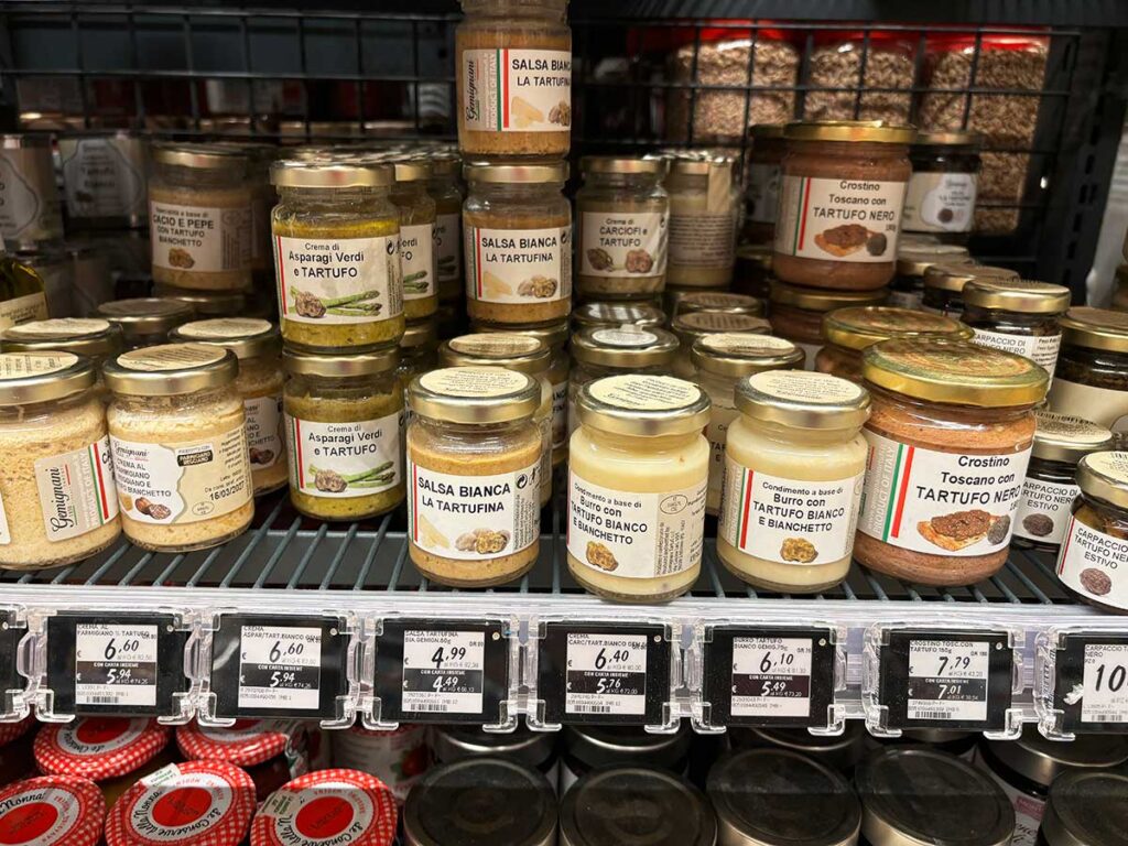 Buying Food as a Souvenir in an Italian Supermarket