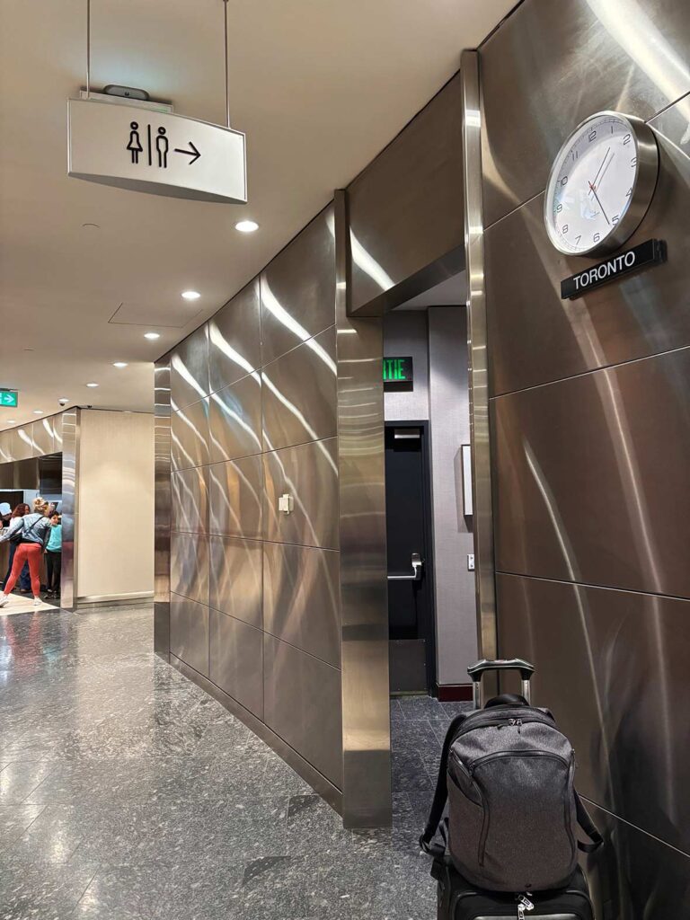 Bathroom Entrance at the Air Canada Lounge YYC