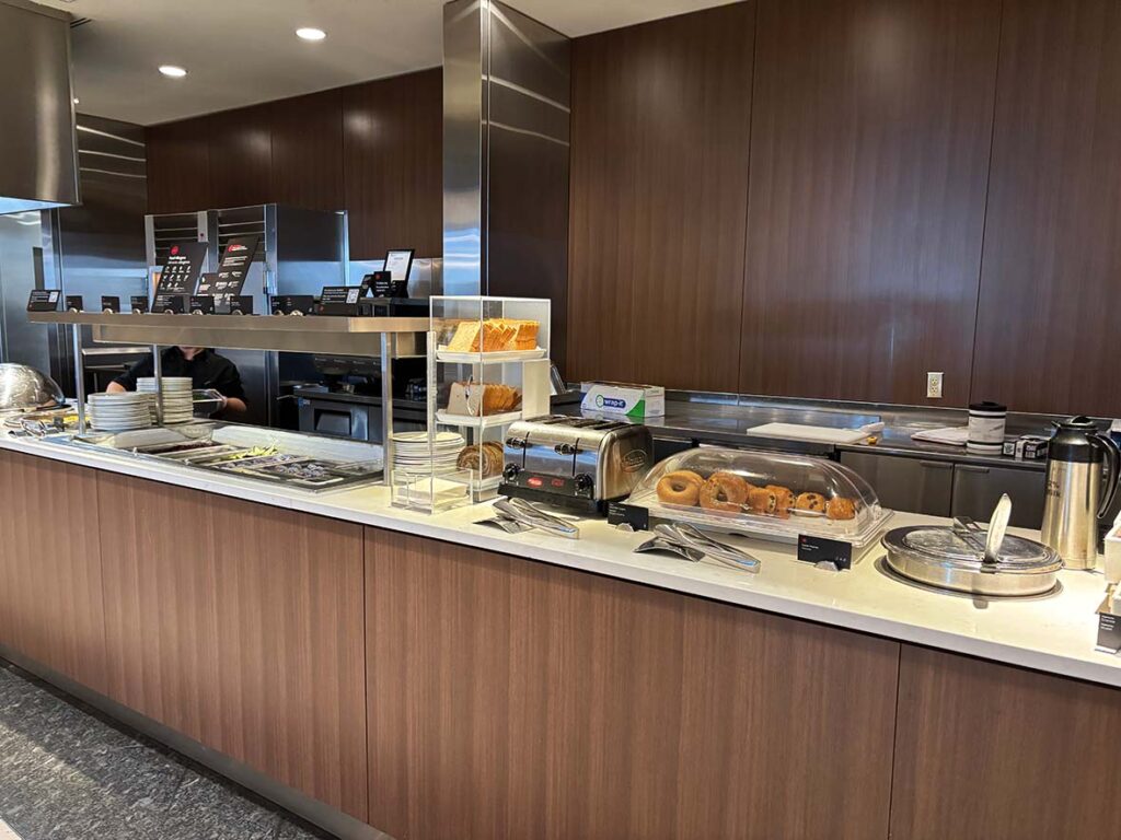 Food Buffet at the Air Canada Lounge in Calgary