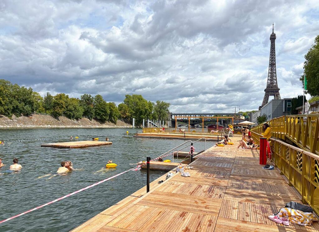 Swimming in the Seine at the Eiffel Tower
